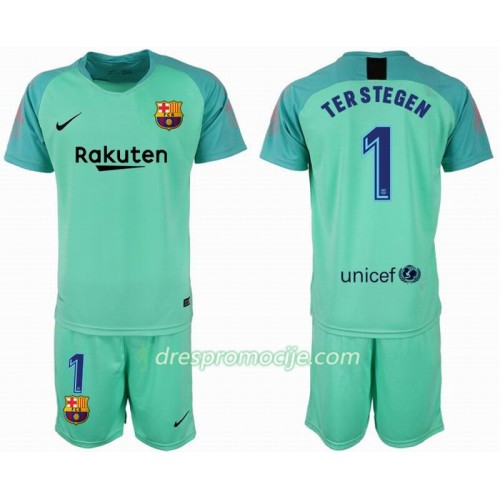 FC Barcelona Dres Golmanski TER STEGEN 1 Dječji komplet 2018/19 Kratkih Rukava FC Barcelona Dres Golmanski TER STEGEN 1 Dječji komplet 2018/19 Kratkih Rukava